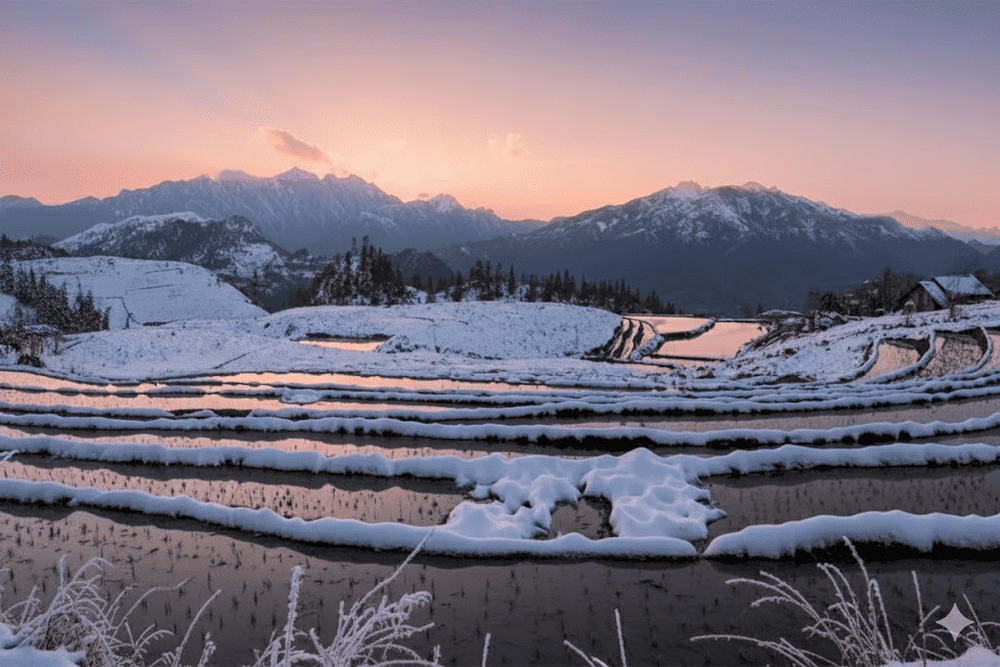 Muong Hoa Valley, located just outside Sapa, is a breathtaking mosaic of cascading terraced rice fields